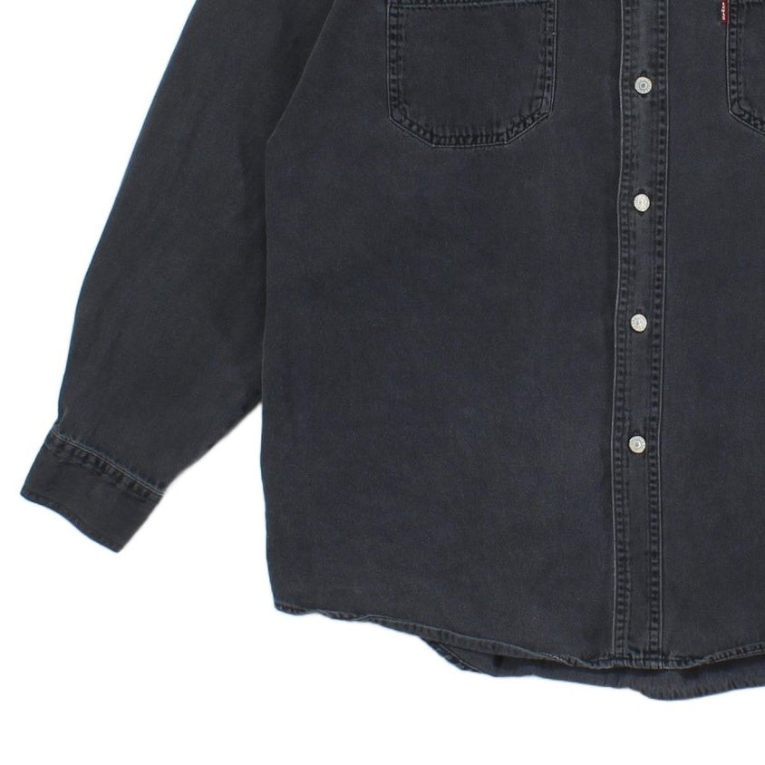 Mens Denim Shirt Long Sleeve Oversized