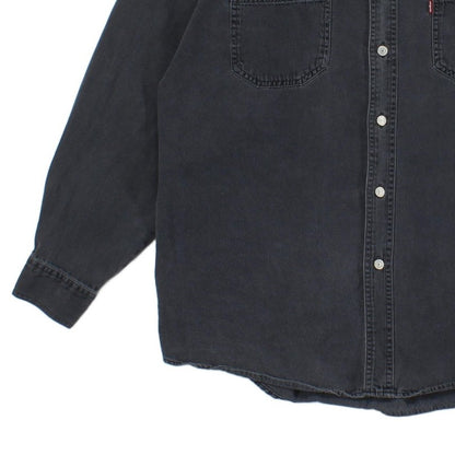 Mens Denim Shirt Long Sleeve Oversized