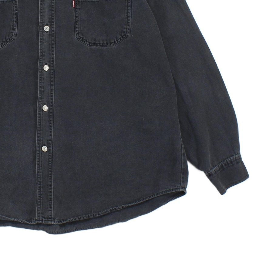 Mens Denim Shirt Long Sleeve Oversized