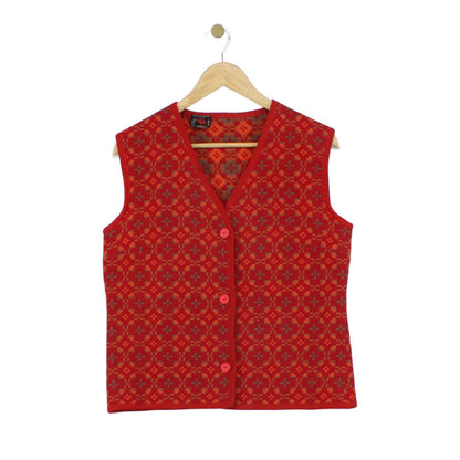 Womens Wool Waistcoat Uk Made Button Up