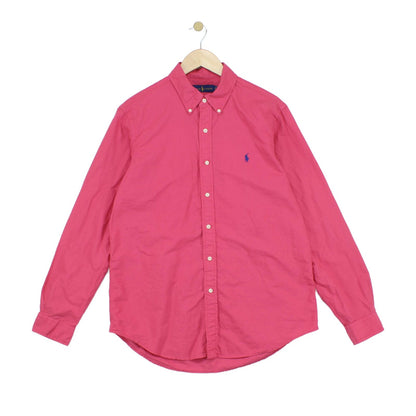 Mens Shirt Button Down Long Sleeve Collar