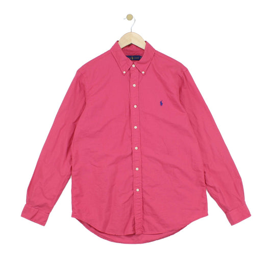 Mens Shirt Button Down Long Sleeve Collar