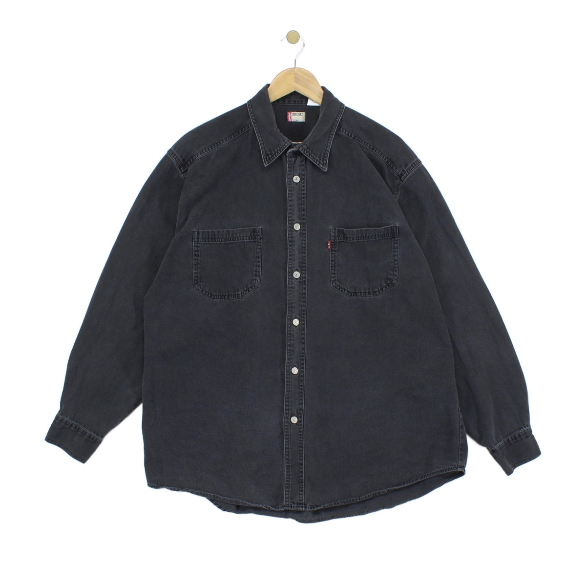 Mens Denim Shirt Long Sleeve Oversized