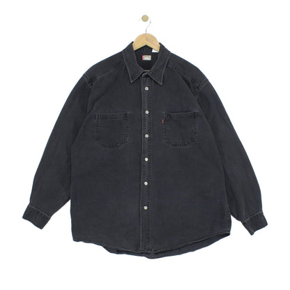 Mens Denim Shirt Long Sleeve Oversized