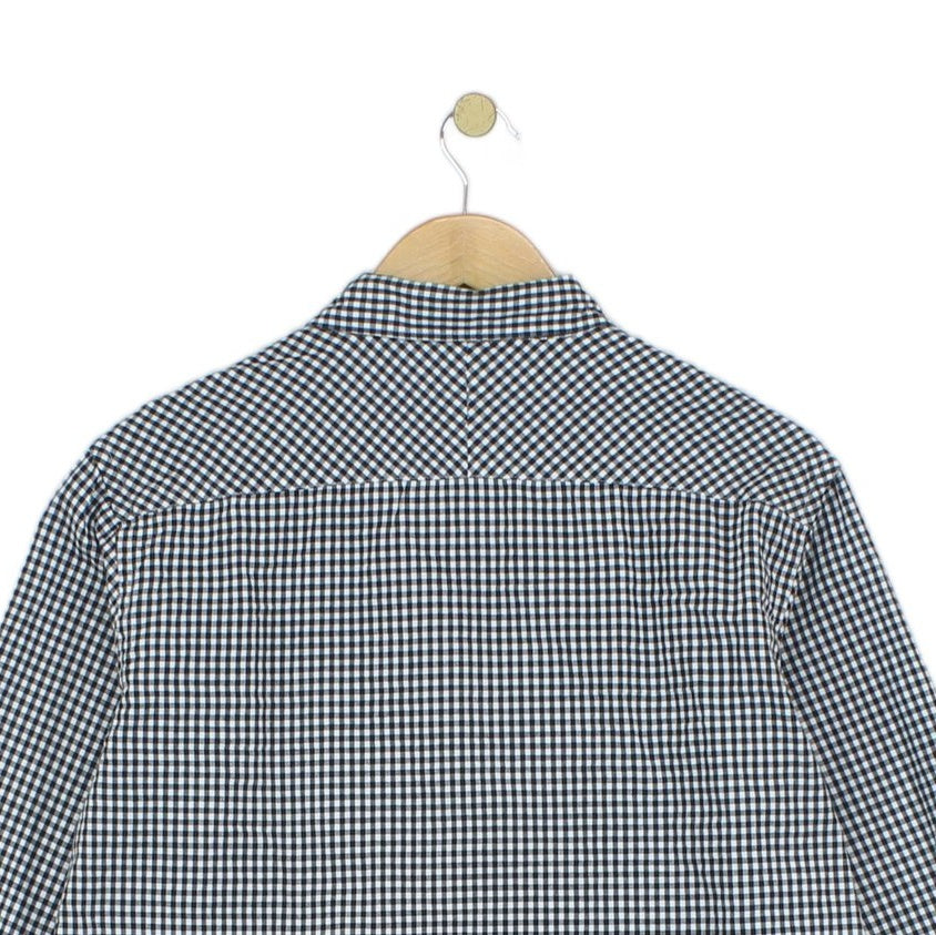 Mens Check Shirt Long Sleeve Tailored Fit
