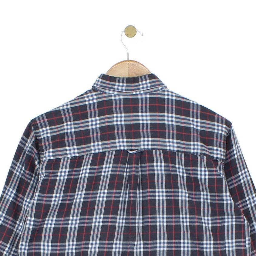 Boys Check Shirt Uk Made Button Up