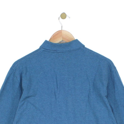 Mens Polo Shirt Long Sleeve Collared Cotton