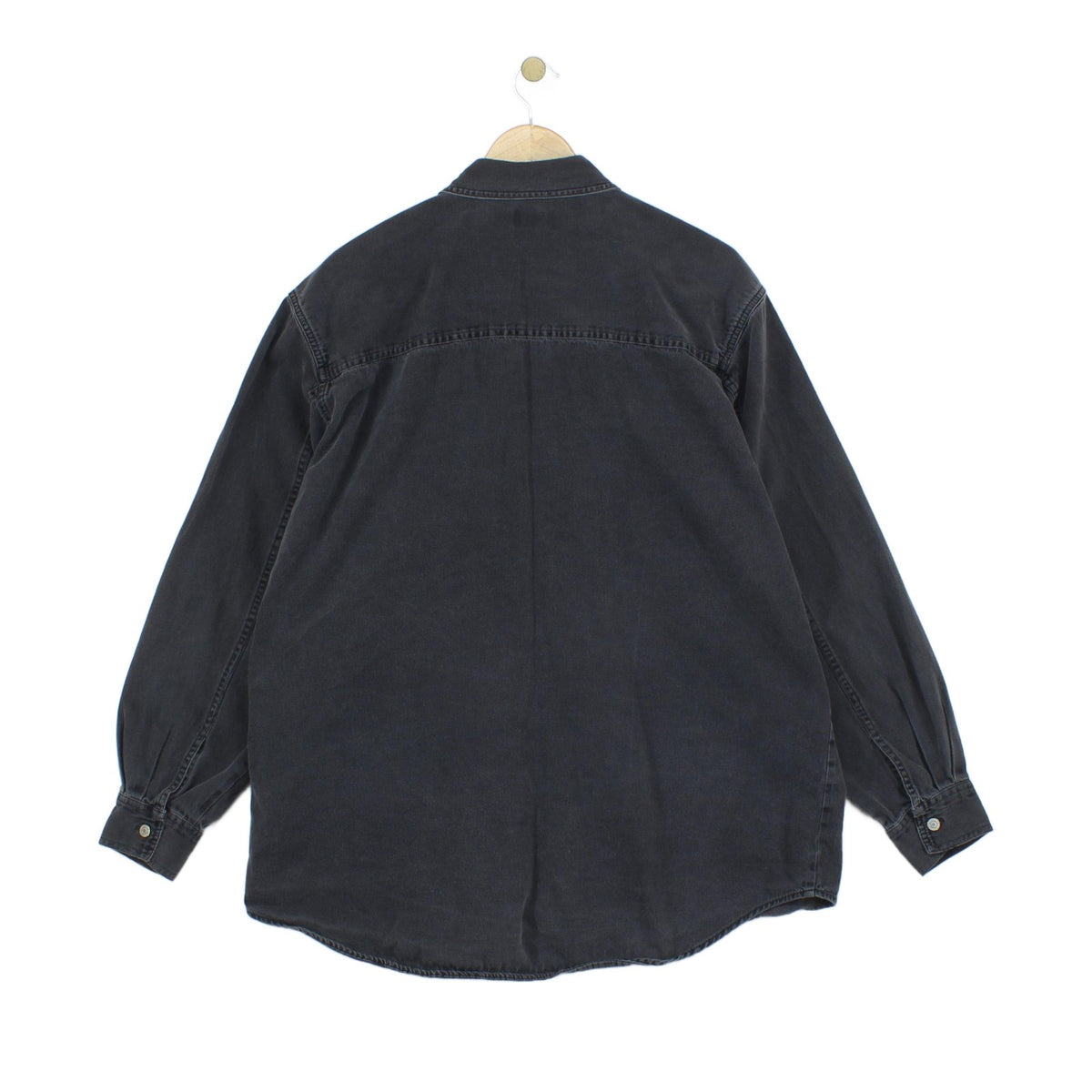 Mens Denim Shirt Long Sleeve Oversized