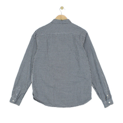 Mens Check Shirt Long Sleeve Tailored Fit