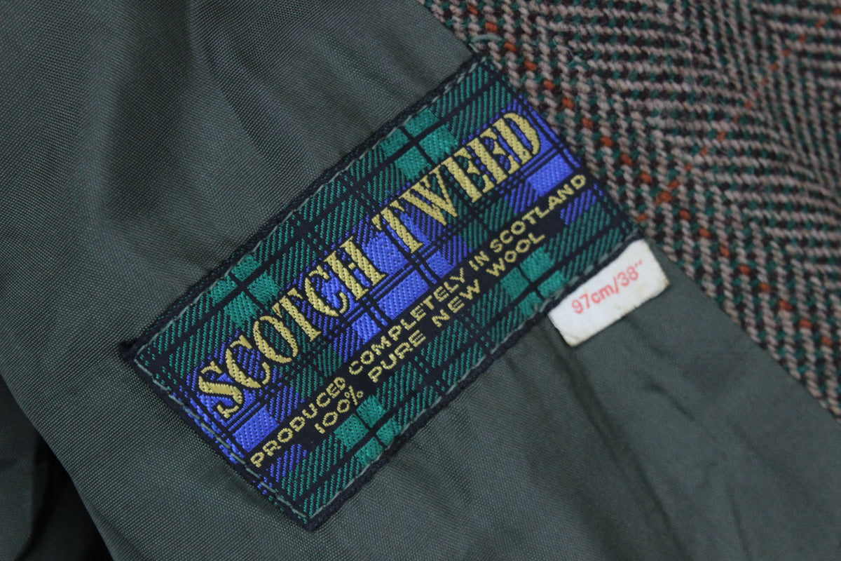 Mens Scottish Tweed Blazer Uk Made Notch Lapel