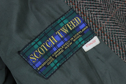 Mens Scottish Tweed Blazer Uk Made Notch Lapel