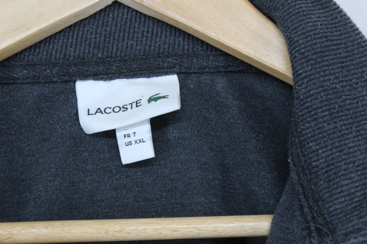 Mens 1/4 Zip Sweatshirt Ribbed Knit Logo