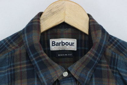 Mens Flannel Plaid Shirt Button Up Long Sleeve