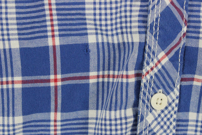 Mens Plaid Shirt Button Up Long Sleeve