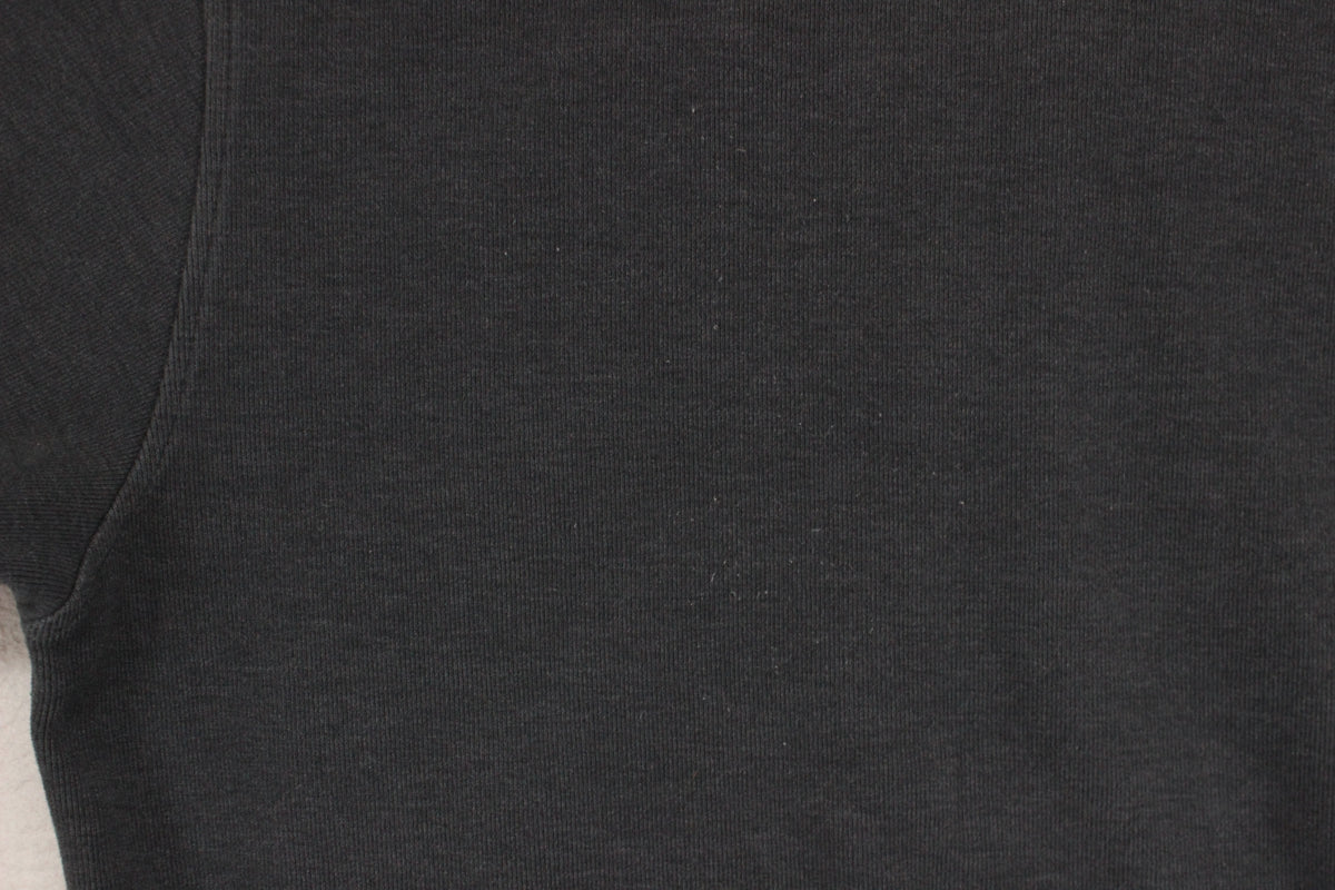 Mens 1/4 Zip Sweatshirt Ribbed Knit Logo