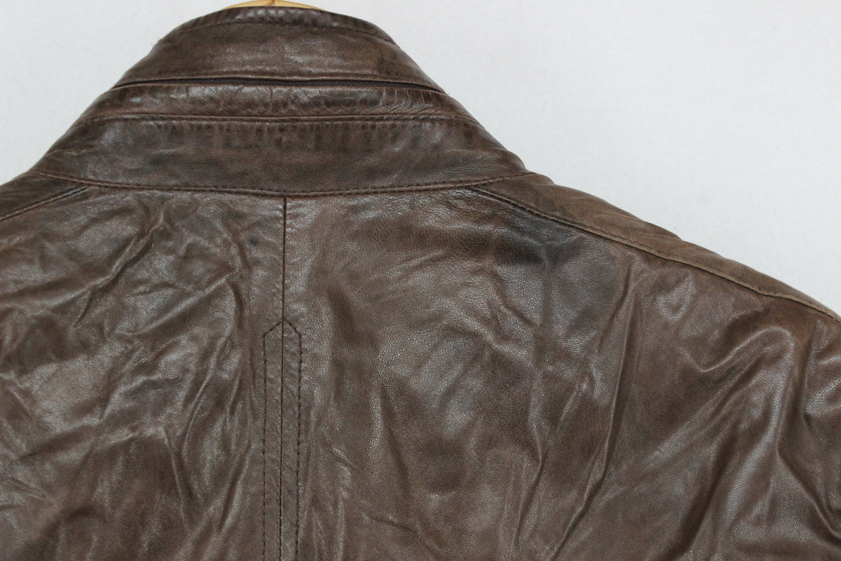 Mens Leather Jacket Outerwear Utility