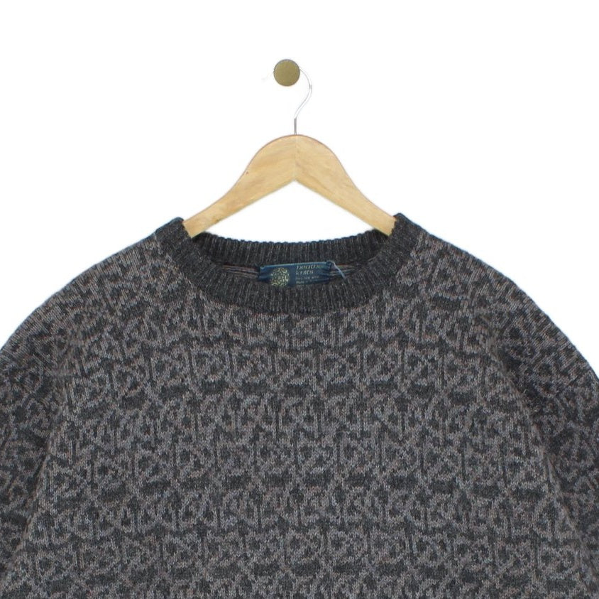 Mens Abstract Jumper Chunky Knit Uk Made