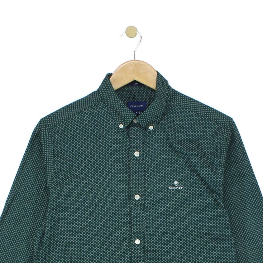 Mens Shirt Slim Button Down Printed