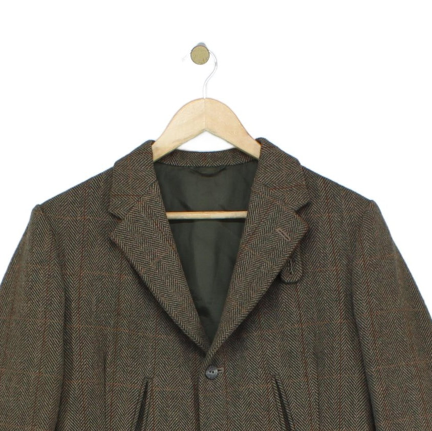 Mens Scottish Tweed Blazer Uk Made Notch Lapel