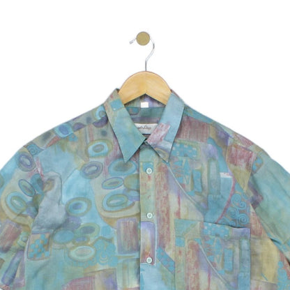 Mens Geometric Shirt  Short Sleeve