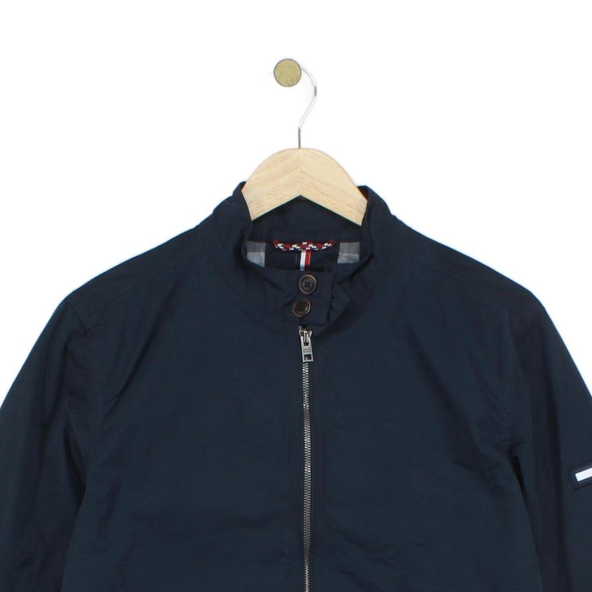 Mens Jacket Full Zip Logo Patch