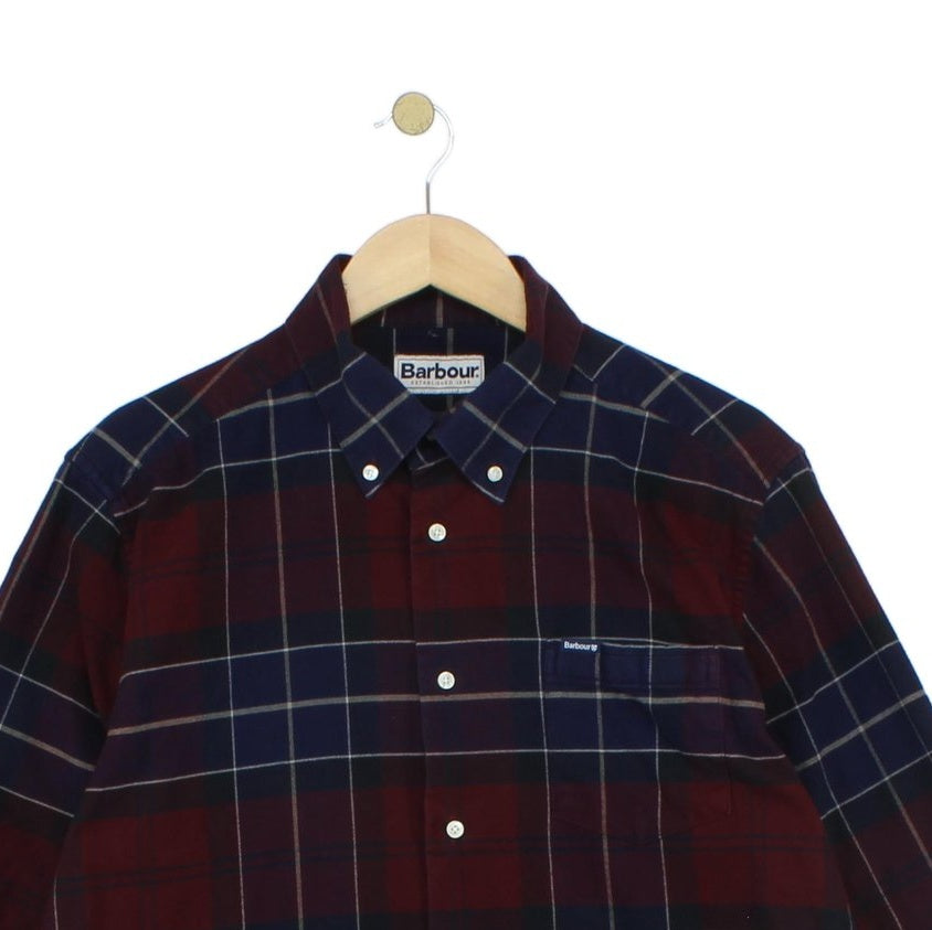 Mens Plaid Shirt Button Up Tailored