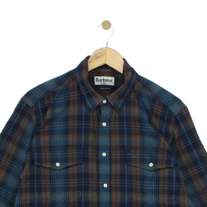 Mens Flannel Plaid Shirt Button Up Long Sleeve