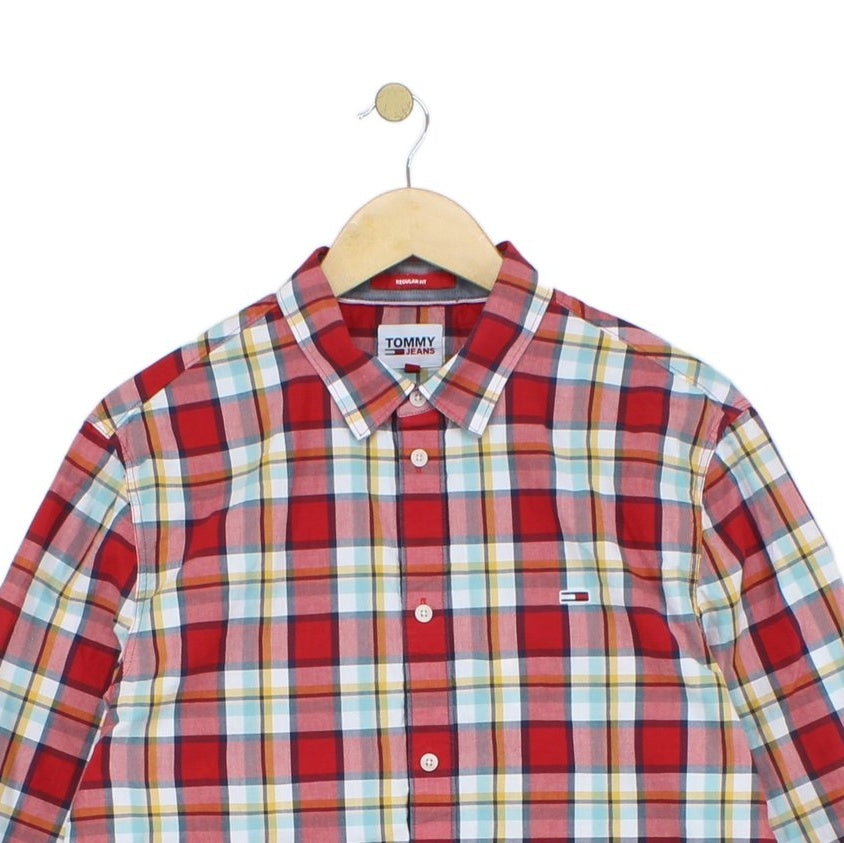 Mens Plaid Shirt Long Sleeve Button Up
