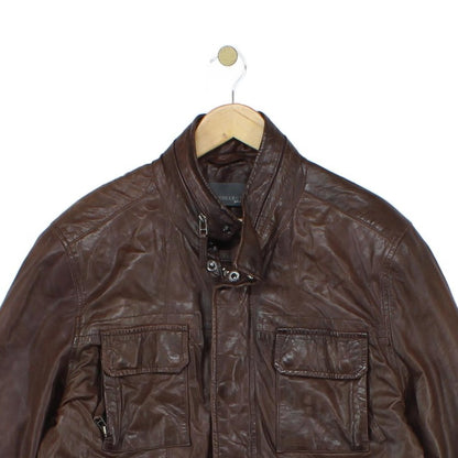 Mens Leather Jacket Outerwear Utility