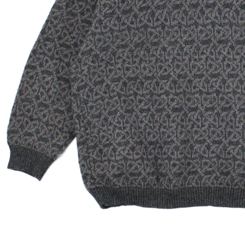 Mens Abstract Jumper Chunky Knit Uk Made