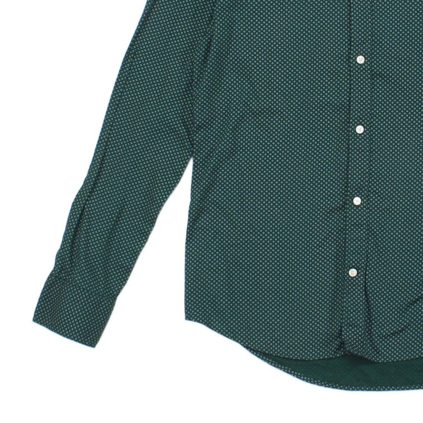 Mens Shirt Slim Button Down Printed