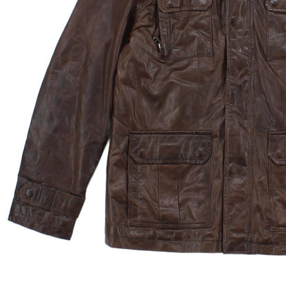 Mens Leather Jacket Outerwear Utility