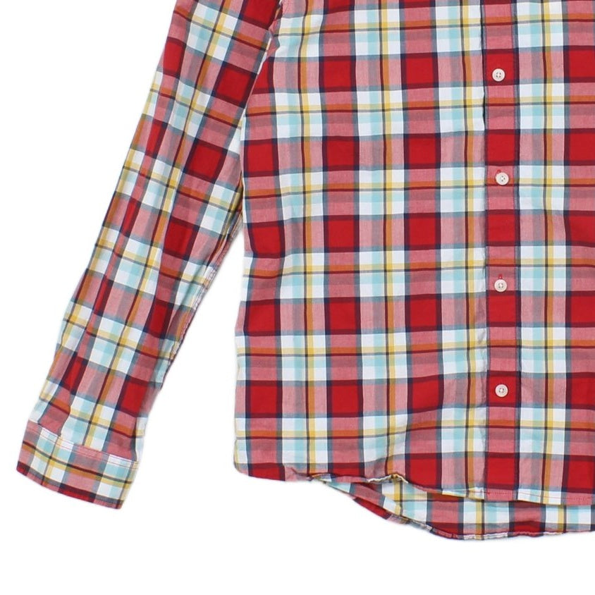 Mens Plaid Shirt Long Sleeve Button Up