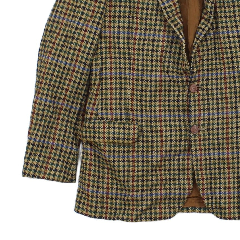 Mens Tweed Blazer Uk Made Notch Lapel Wool
