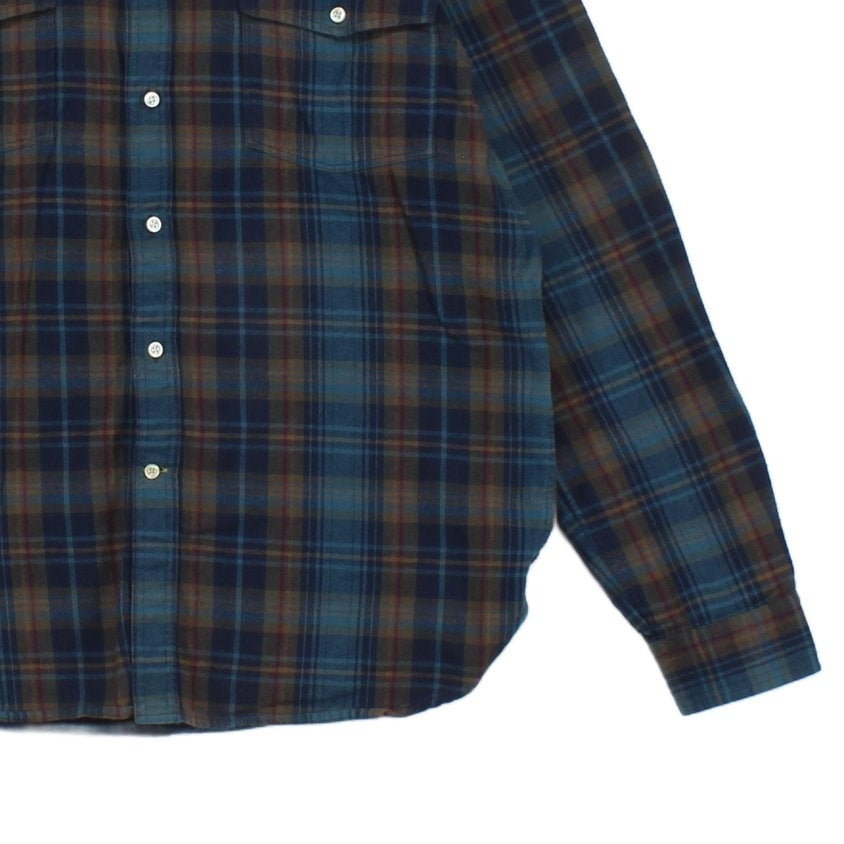 Mens Flannel Plaid Shirt Button Up Long Sleeve