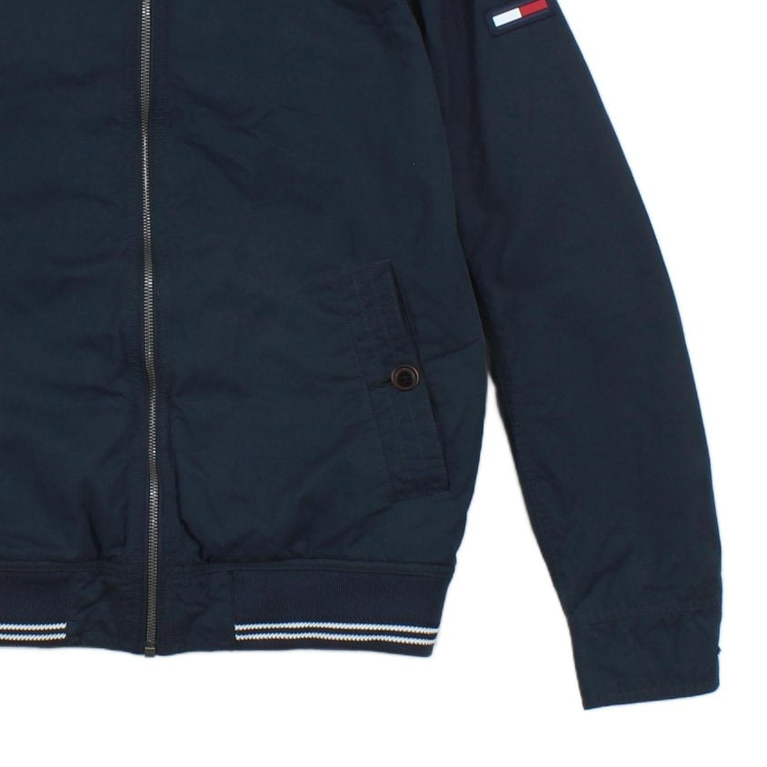 Mens Jacket Full Zip Logo Patch