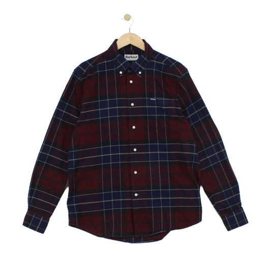 Mens Plaid Shirt Button Up Tailored