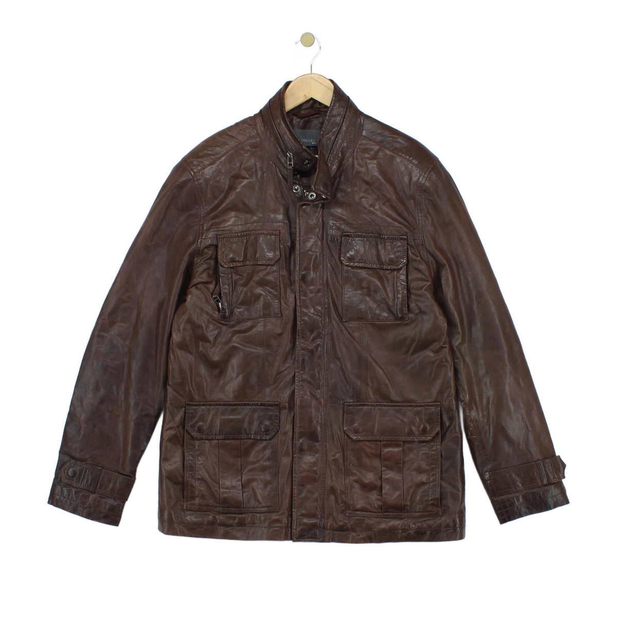 Mens Leather Jacket Outerwear Utility