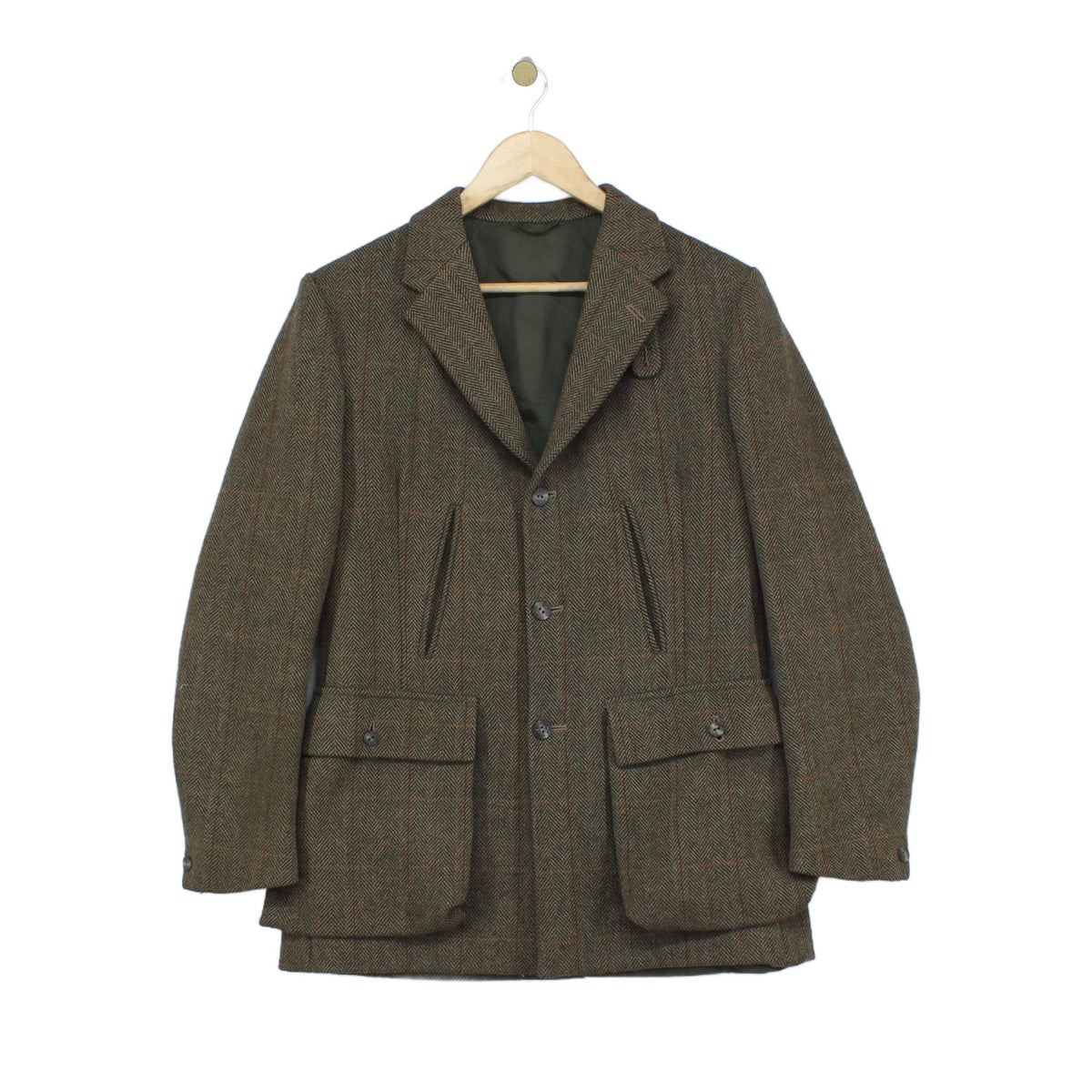 Mens Scottish Tweed Blazer Uk Made Notch Lapel