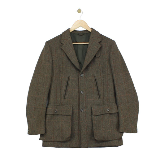 Mens Scottish Tweed Blazer Uk Made Notch Lapel