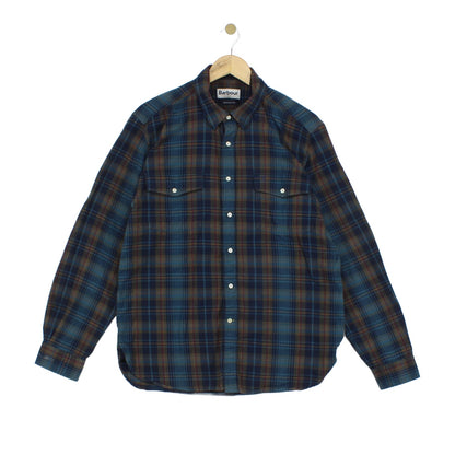 Mens Flannel Plaid Shirt Button Up Long Sleeve