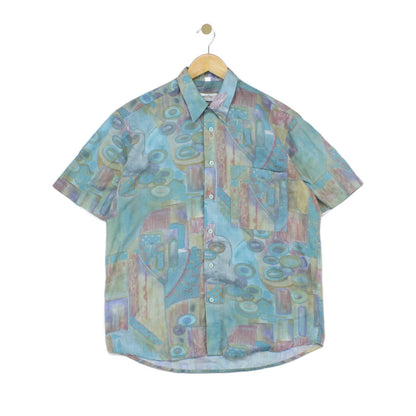 Mens Geometric Shirt  Short Sleeve
