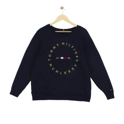 Womens Oversized Sweatshirt Logo Crew Neck