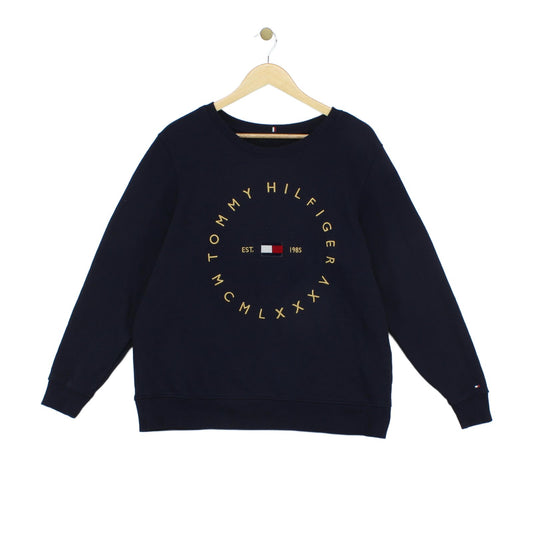 Womens Oversized Sweatshirt Logo Crew Neck