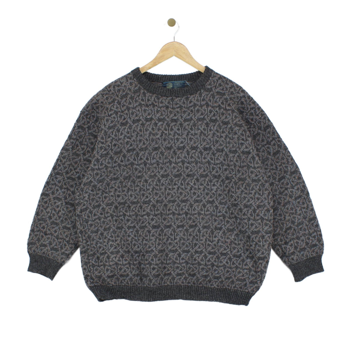 Mens Abstract Jumper Chunky Knit Uk Made