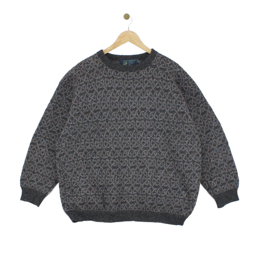 Mens Abstract Jumper Chunky Knit Uk Made