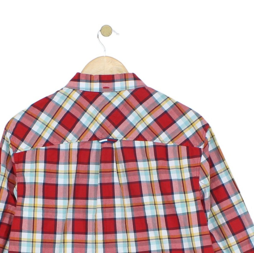 Mens Plaid Shirt Long Sleeve Button Up