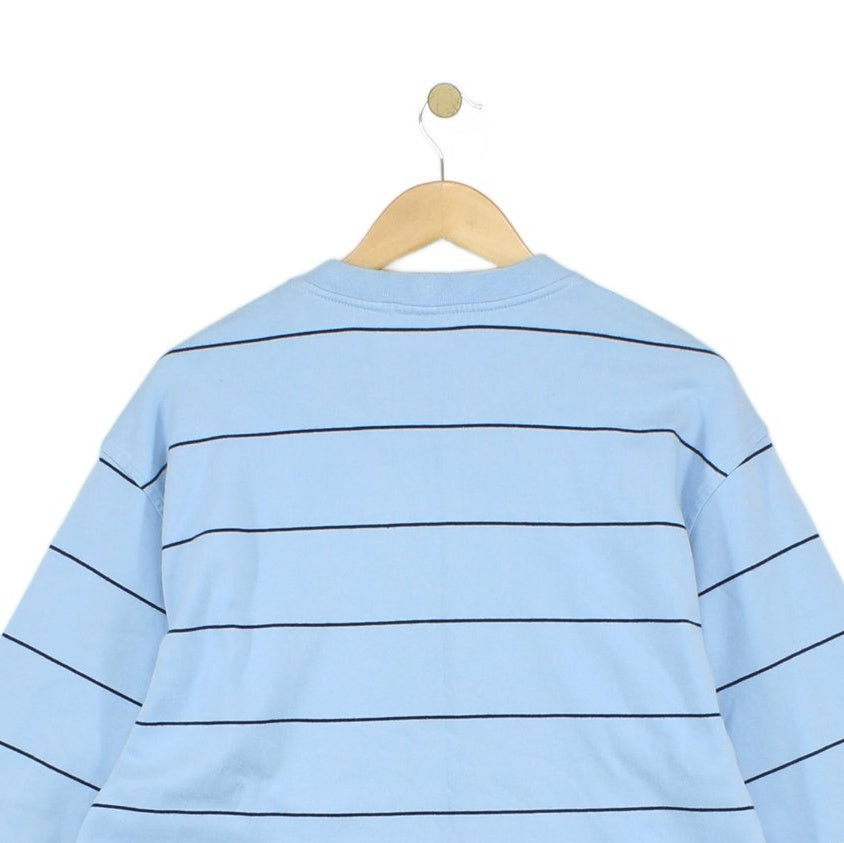 Mens Sweatshirt Striped Long Sleeve Crew Neck