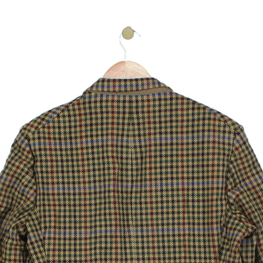 Mens Tweed Blazer Uk Made Notch Lapel Wool