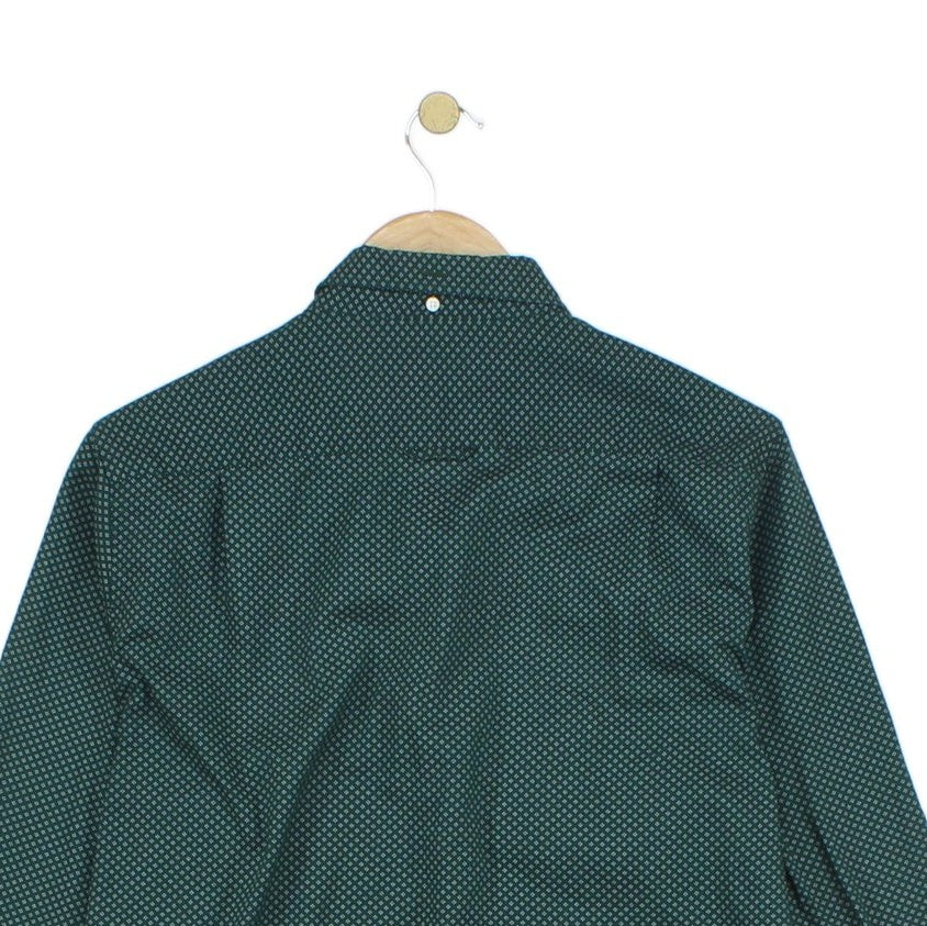 Mens Shirt Slim Button Down Printed
